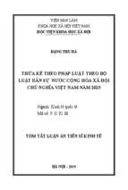 Thừa kế theo pháp luật theo bộ luật dân sự nước cộng hòa xã hội chủ nghĩa việt nam năm 2015 tt ttt