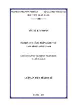 Nghiên cứu căng thẳng khu vực tài chính tại việt nam