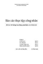 Báo cáo thực tập công nhân ngành đtvt   đề tài  hệ thống báo động phát hiện rò rỉ khí gas