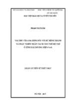 Vai trò của gia đình đối với việc hình thành và phát triển nhân cách cho thế hệ trẻ ở tỉnh hải dương hiện nay