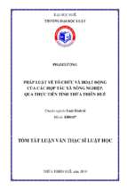 Luận văn pháp luật về tổ chức và hoạt động của các hợp tác xã nông nghiệp, qua thực tiễn tỉnh thừa thiên huế tt.