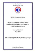 Luận văn pháp luật về đánh giá tác động môi trường trong quy hoạch các dự án, qua thực tiễn tại thành phố đà nẵng tt.