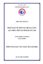 Luận văn pháp luật về thuế giá trị gia tăng, qua thực tiễn tại tỉnh quảng trị tt.