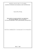 Nghiên cứu phát triển các phương pháp của lý thuyết đồ thị và otomat trong giấu tin mật và mã hóa tìm kiếm