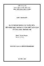 Ba vị thánh trong các ngôi chùa tiền phật hậu thánh và tâm thức dân gian ở vùng châu thổ bắc bộ tt