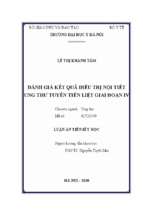 đánh giá kết quả điều trị nội tiết ung thư tuyến tiền liệt giai đoạn iv