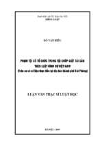 Phạm tội có tổ chức trong tội cướp giật tài sản theo luật hình sự việt nam (trên cơ sở số liệu thực tiễn tại địa bàn thành phố hải phòng)