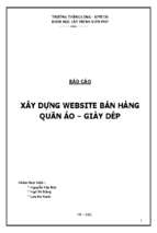 Báo cáo đề tài web bán hàng quần áo giày dép php   aptech