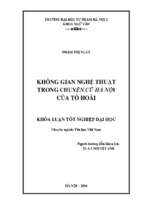 Luận văn không gian nghệ thuật trong chuyện cũ hà nội của tô hoài