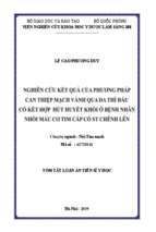 Luận văn nghiên cứu kết quả của phương pháp can thiệp mạch vành qua da thì đầu có kết hợp hút huyết khối ở bệnh nhân nhồi máu cơ tim cấp có st chênh lên tt