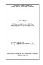 Skkn bồi dưỡng học sinh trên cơ sở khắc phục những lỗi phổ biến trong bài viết tập làm văn