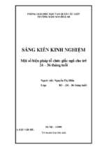 Skkn một số biện pháp tổ chức giấc ngủ cho trẻ 24 – 36 tháng tuổi