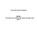 Skkn ứng dụng cntt vào giảng dạy môn tự nhiên xã hội ở lớp 3