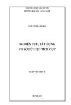 Nghiên cứu, xây dựng cơ sở dữ liệu tích cực