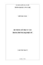 Hệ thống hỗ trợ tư vấn trong thương mại điện tử