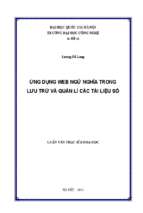 ứng dụng web ngữ nghĩa trong lưu trữ và quản lí các tài liệu số