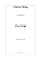Một số ứng dụng của hạt dữ liệu