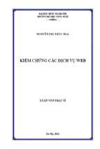 Kiểm chứng các dịch vụ web