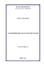 Vấn đề kiểm tra các số nguyên tố lớn