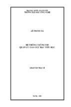 Hệ thống thông tin quản lý giáo dục bậc tiểu học
