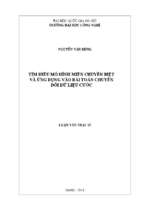 Tìm hiểu mô hình miền chuyên biệt và ứng dụng vào bài toán chuyển đổi dữ liệu cước