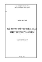 Kỹ thuật hỗ trợ kiểm soát chất lượng phần mềm