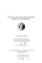 A parameterized unit test framework based on java pathfinder