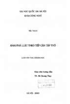 Khai phá luật theo tiếp cận tập thô