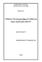 Cmmi   5 và việc đánh giá chứng chỉ cmmi   5 tại công ty cổ phần phần mềm fpt