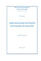 Nghiên cứu giải pháp tách bảng   tách ảnh trong phân tích trang tài liệu