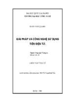 Giải pháp và công nghệ sử dụng tiền điện tử