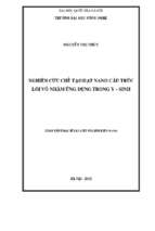 Nghiên cứu chế tạo hạt nano cấu trúc lõi vỏ nhằm ứng dụng trong y   sinh