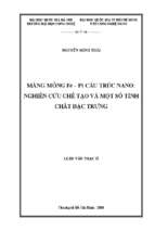 Màng mỏng fe   pt cấu trúc nano  nghiên cứu chế tạo và một số tính chất đặc trưng