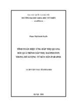 Tính toán hiệu ứng hấp thụ quang bởi quá trình hấp thụ hai photon trong hố lượng tử bán dẫn parabol