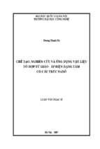 Chế tạo, nghiên cứu và ứng dụng vật liệu tổ hợp từ giảo   áp điện dạng tấm có cấu trúc nanô.