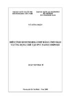 Biến tính montmorillonit bằng chitosan và ứng dụng chế tạo pvc nanocomposit.