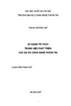 Sử dụng tri thức trong việc phát triển các dự án công nghệ thông tin