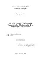 An ant colony optimization approach for phylogenetic tree reconstruction problem