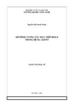 Mô hình tương tác dựa trên role trong hệ đa agent