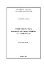 Nghiên cứu ứng dụng e   learning trên mạng diện rộng của cơ quan đảng