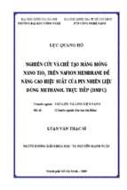 Nghiên cứu và chế tạo màng mỏng nano tio2 trên nafion membrane để nâng cao hiệu suất của pin nhiên liệu dùng methanol trực tiếp (dmfc).