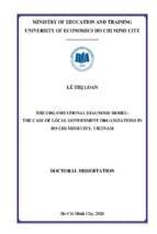 Mô hình chẩn đoán tổ chức trường hợp tổ chức hành chính nhà nước tại thành phố hồ chí minh, việt nam