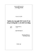Nghiên cứu công nghệ sim toolkit để xây dựng hệ thống dịch vụ cho thiết bị di động