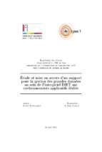 étude et mise en œuvre d’un support pour la gestion des grandes données au sein de l’intergiciel diet sur environnements applicatifs dédiés