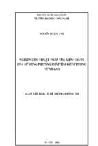 Nghiên cứu thuật toán tìm kiếm chuỗi dna sử dụng phương pháp tìm kiếm tương tự nhanh.