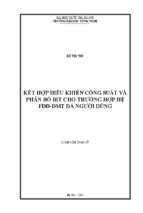 Kết hợp điều khiển công suất và phân bố bit cho trường hợp hệ fdd dmt đa người dùng