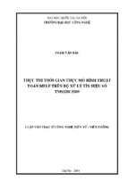 Thực thi thời gian thực mô hình thuật toán melp trên bộ xử lý tín hiệu số tms320c5509