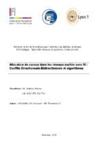 Allocation de canaux dans les réseaux maillés sans fil  conflits directionnels bidirectionnels et algorithmes