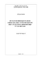 đề xuất mô hình dịch vụ hành chính công trực tuyến phù hợp với thực tế xây dựng chính phủ điện tử tại việt nam