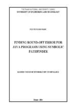 Tìm sai số làm tròn cho các chương trình java sử dụng symbolic pathfinder